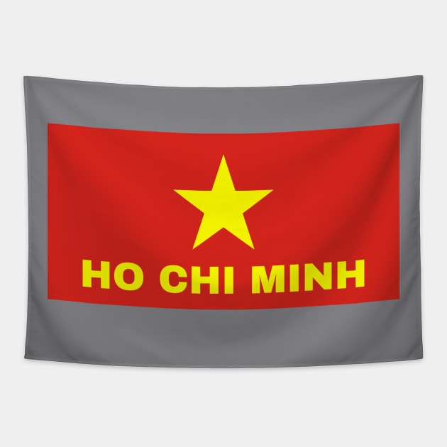 Ho Chi Minh City in Vietnamese Flag Tapestry by aybe7elf