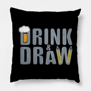 drink & draw Pillow