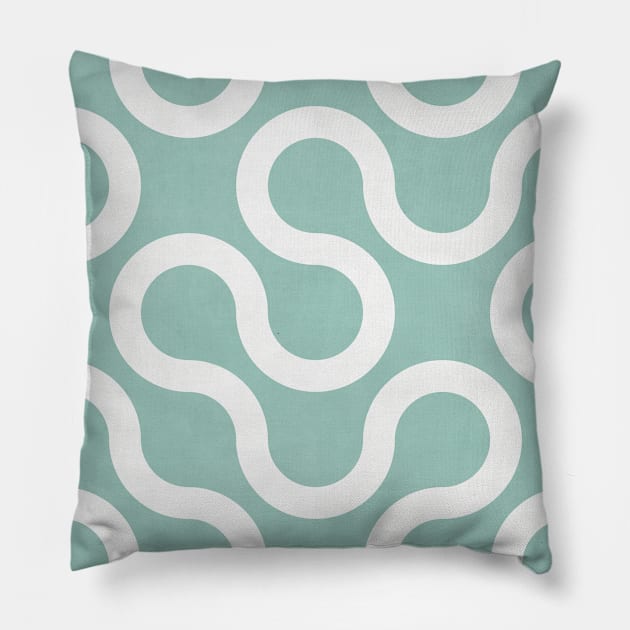 My Favorite Geometric Patterns No.34 - Light Blue Pillow by ZoltanRatko