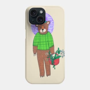 Bear With Flowers Phone Case