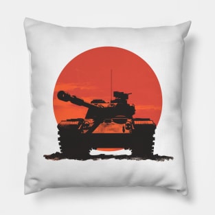 Main Battle Tank Sunset (Minimalist) (ww2) Pillow