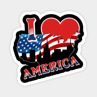 I Love America Magnet
