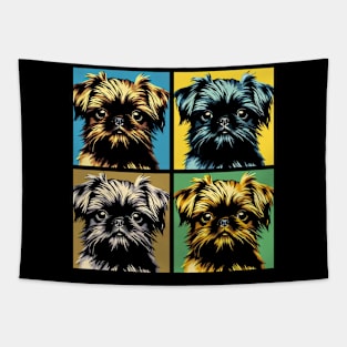 Pop Retro Brussels Griffon Art - Cute Puppy Tapestry