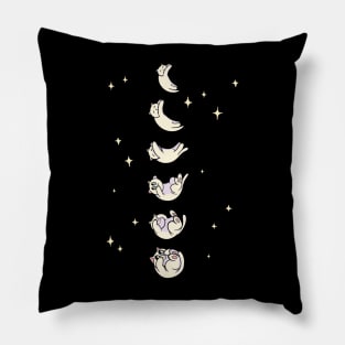 Cute Cat Moon Cycle Astrology Pet Animal Design Pillow