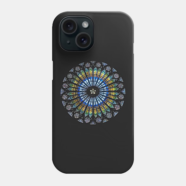 Strasbourg Cathedral France Mandala Stained Glass Window Art Phone Case by twizzler3b