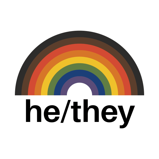 He/They Pronouns Rainbow by lavenderhearts