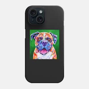 Boxer dog painting Phone Case