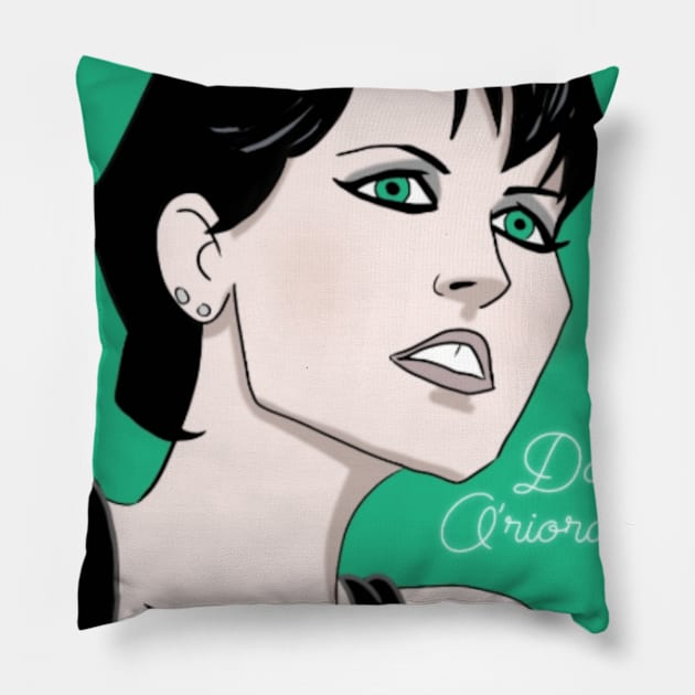 Dolores O'Riordan Tribute Art Pillow by AndrewKennethArt