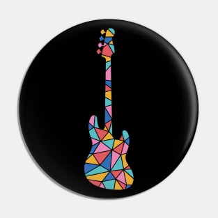 Geometric Colorful Bass Guitar Pin