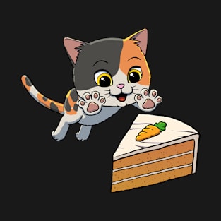 Munchkin Cat excited to eat Carrot Cake T-Shirt