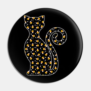 Halloween Candy Corn Cat Pin