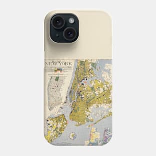 New York City Vintage Map Phone Case