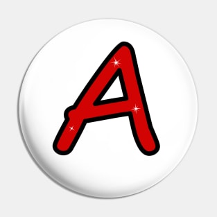 Letter A. Name with letter A. Personalized gift. Abbreviation. Abbreviation. Lettering Pin