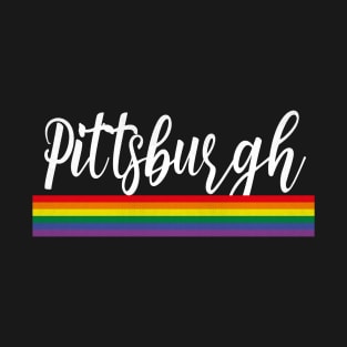 Pittsburgh, Pennsylvania - PA Pride Simple Rainbow T-Shirt