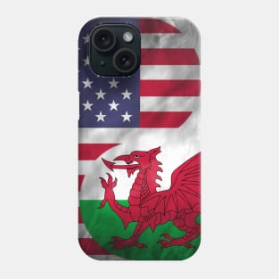 USA and Wales Dual Flag Yin Yang Combination Phone Case