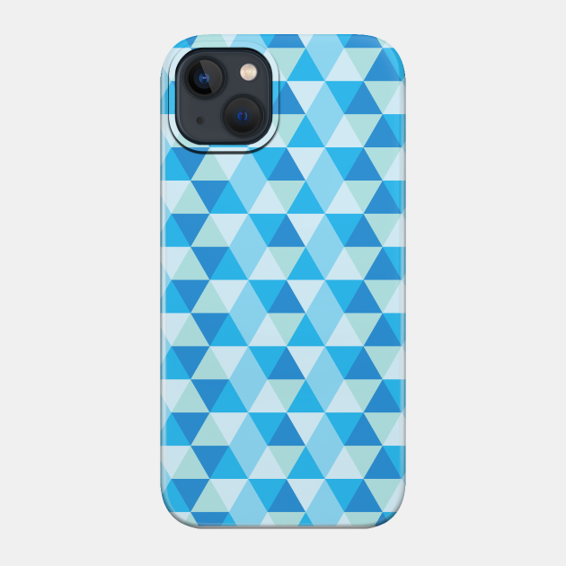 Discover Blue Geometric Pattern - Geometric - Phone Case