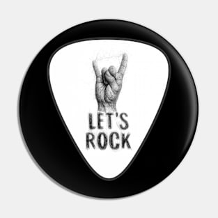 Let's Rock. Scribble Art. Pin