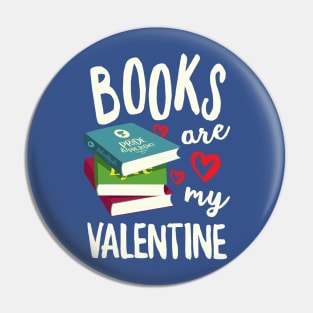 Books Are My Valentine Pin