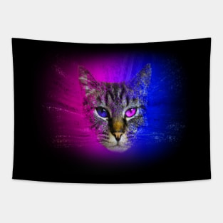 Cat neon Tapestry