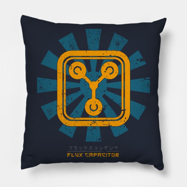 Flux Capacitor Retro Japanese Pillow by Nova5