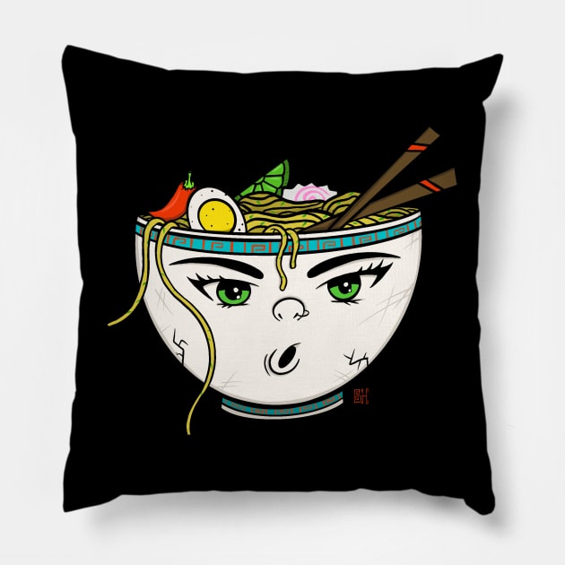 Ramen Romani Pillow by kookamunga7