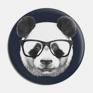 Panda with glasses Pin