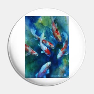 Descending Koi Pin