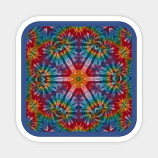 Psychedelic Kaleidoscopic Multi-Color Mandala Number 6 Magnet