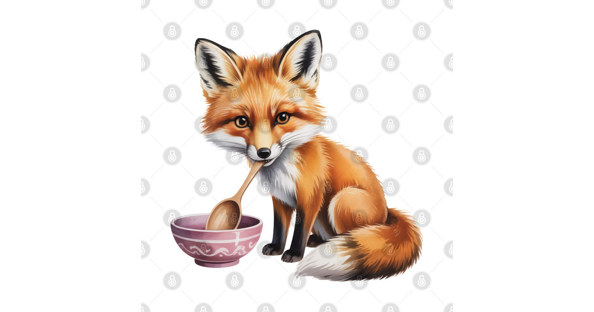 Cute Cooking Fox – Kids Kitchen Art - Kids Kitchen Decor - T-Shirt ...