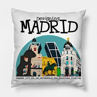 MADRID THE CITY | DESIGNING MADRID | BLACK VERSION Pillow