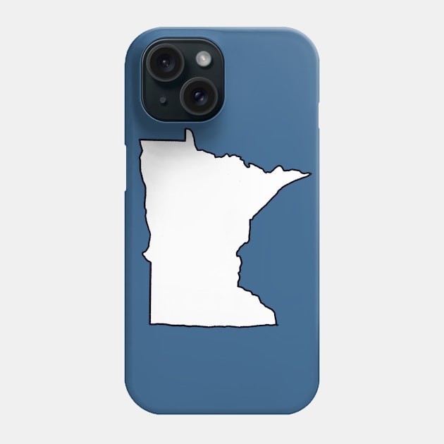 Minnesota - Blank Outline Phone Case by loudestkitten