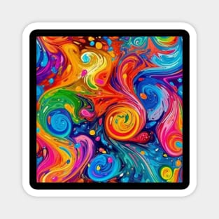 Swirly rainbows Magnet