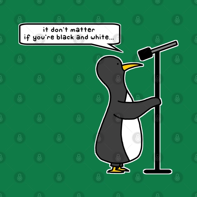 karaoke penguin by paintbydumbers