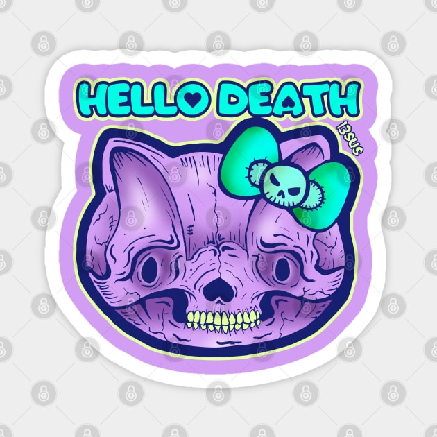 Skull Kitty! Hello undead! by Blood Empire Magnet by BloodEmpire