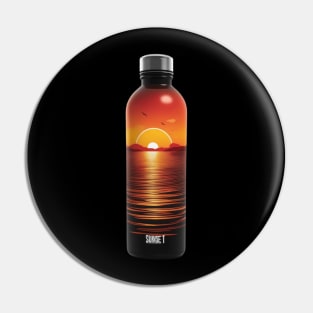 "Amber Horizons: Capturing Sunset in Glass Bottles" Pin