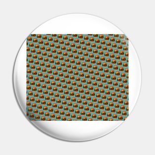 Double Cheeseburger Pattern Pin