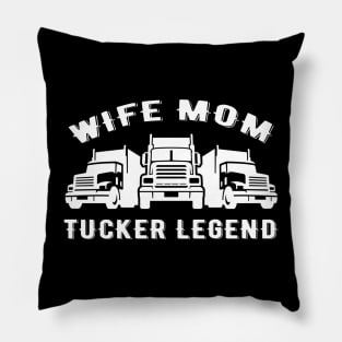 Wife Mom Trucker Legend Pillow