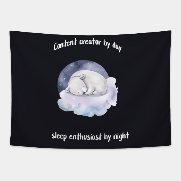 Content creator by day, sleep enthusiast by night Tapestry by Crafty Career Creations