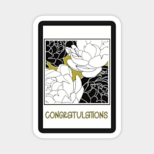 Congratulations , stylish card Magnet