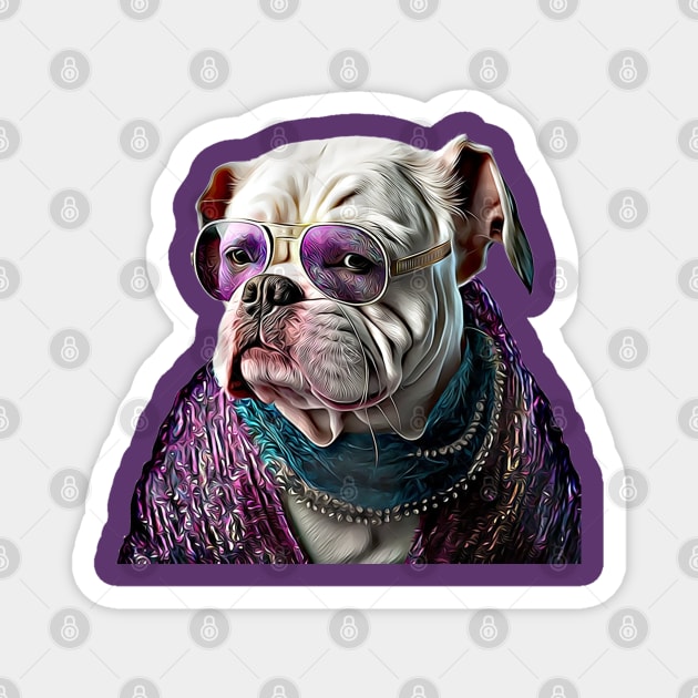 English bulldog British bulldog Magnet by Unboxed Mind of J.A.Y LLC 