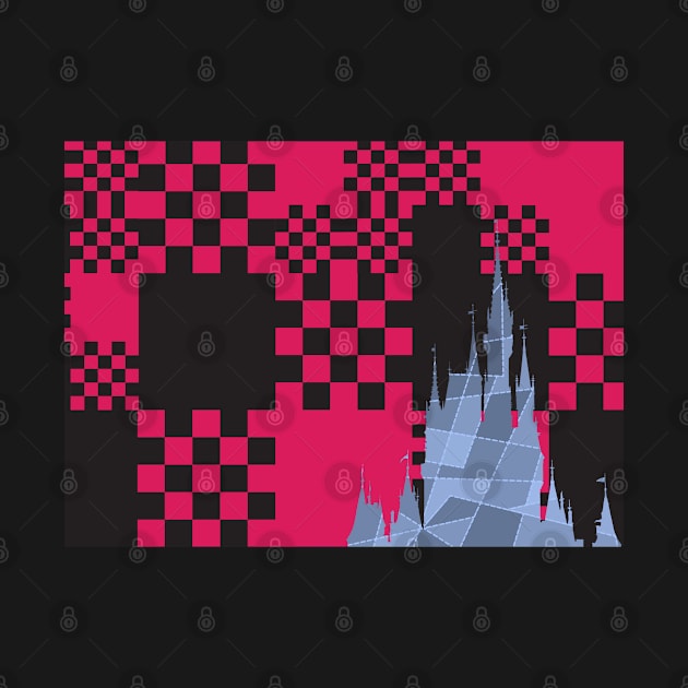 Black/Pink/Blue Magic Castle Silhouette by FandomTrading