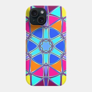 Cartoon Mandala Blue Pink Yellow and Orange Phone Case