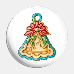 Gingerbread Bell Pin