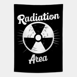 radiation area symbol vintage Tapestry