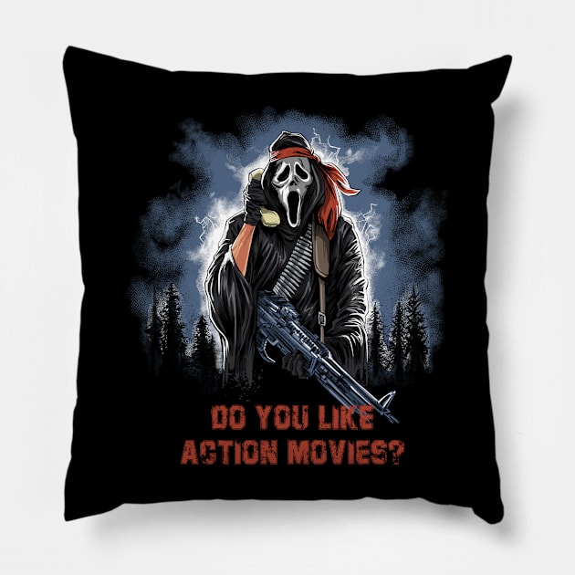 Do you like Action Movies? Pillow by Zascanauta