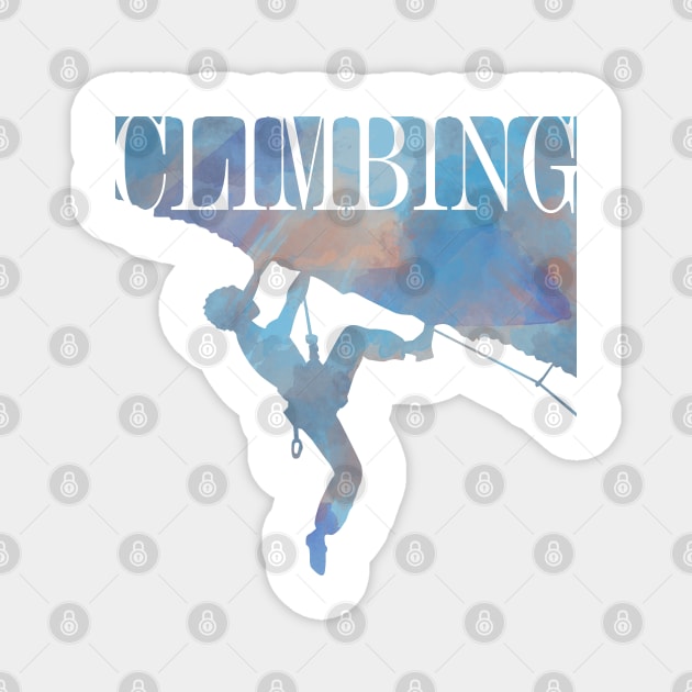 Sport Rock Climbing Mountaineer Magnet by Sebaslynx