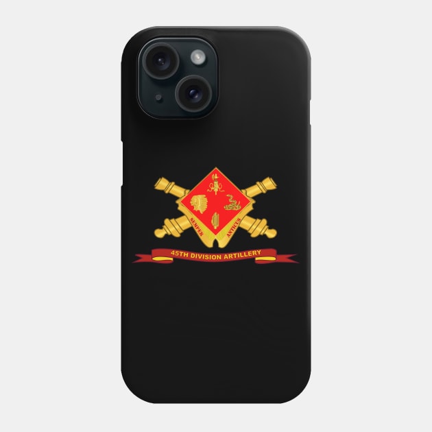 45th Division Artillery w Br - Ribbon Phone Case by twix123844