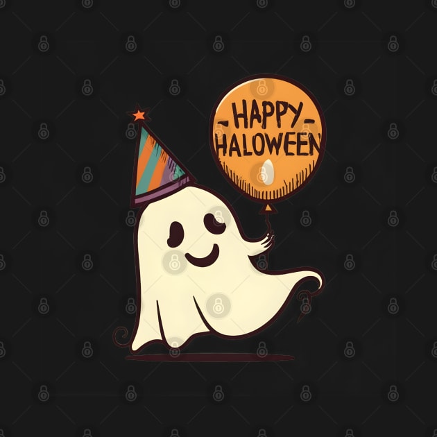 cute ghost holding ballon by Aldrvnd