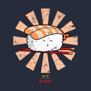 Happy Sushi Retro Japanese T-Shirt