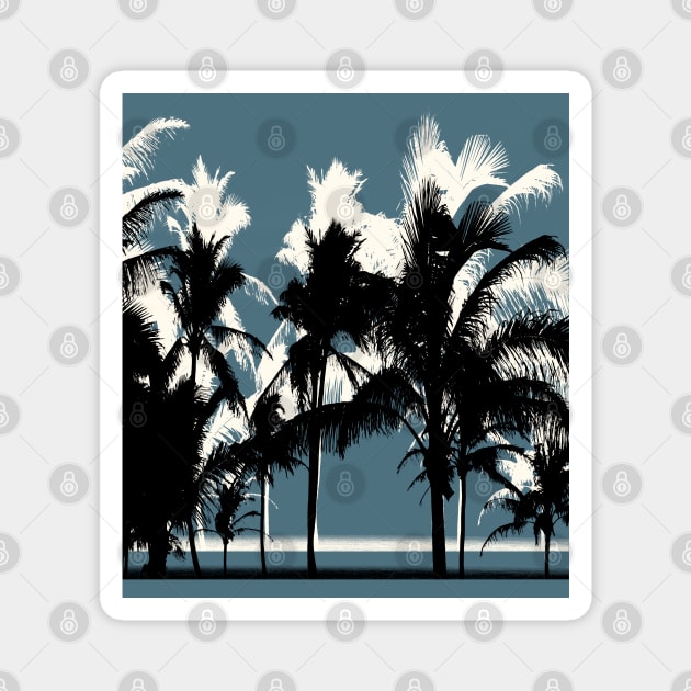 Island Palms Slate Magnet by Dual Rogue